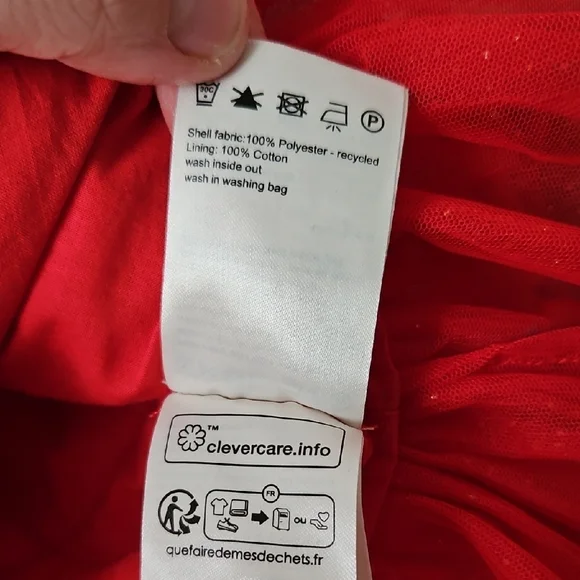 Red Ruffled Kids Tulle Dress - Picture 10 of 14